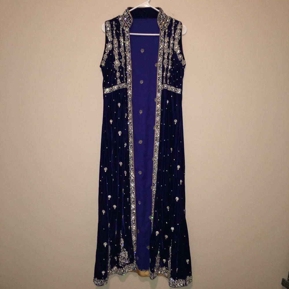 Pakistani velvet gown
